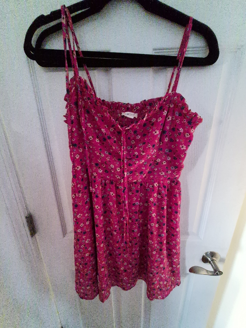 Women’s Spaghetti Strap Floral Sundress in Bright Pink-Balboa Island CA Boutique